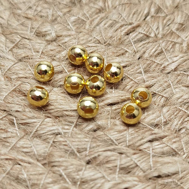 Chenkou Craft 1Box 1950pcs Assorted of 6 Sizes Metal Tinny Spacer Beads Jewelry Making Supplies (Gold, Mix) - Image 4